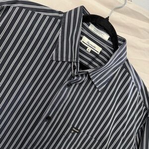 Faconnable Men’s XL Long Sleeve‎ Button Down Stripe Dress Shirt 100% Cotton